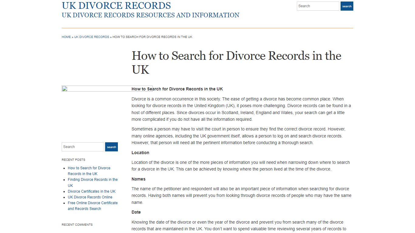 How to Search for Divorce Records in the UK